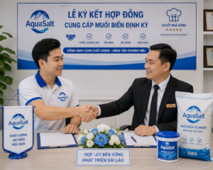 kí kết hợp đồng cung cấp muối biển